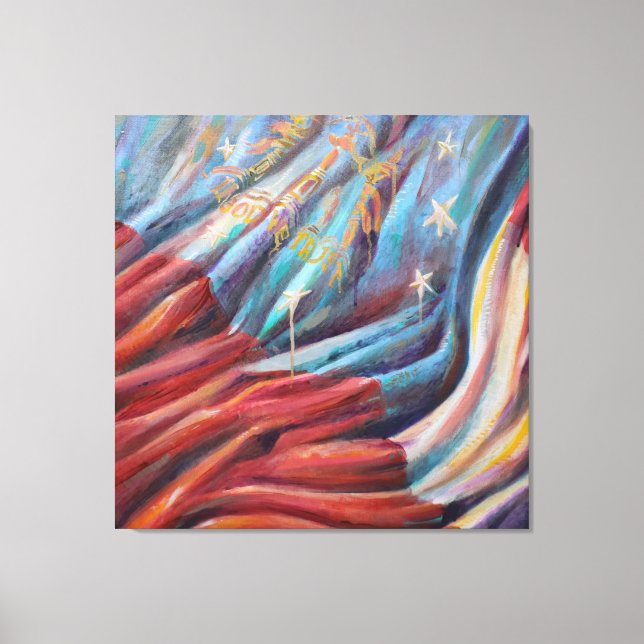 Georgia State Flag - Canvas Print (Front)