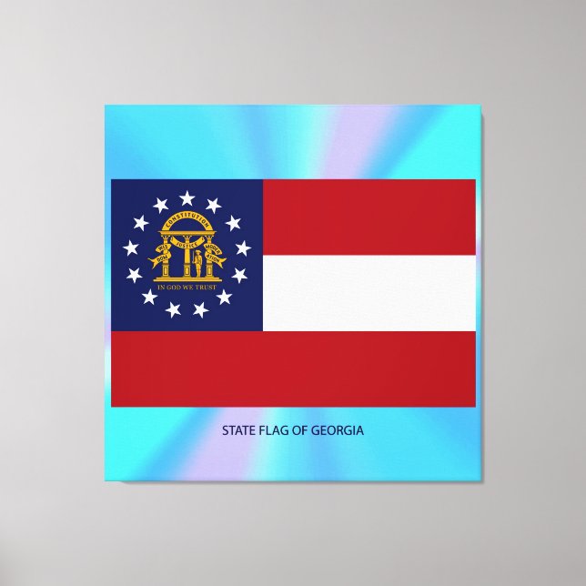Georgia State Flag Canvas Print (Front)