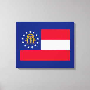 Georgia State Flag Design Canvas Print