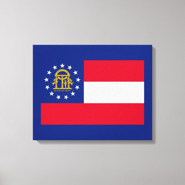 Georgia State Flag Design Canvas Print (Front)