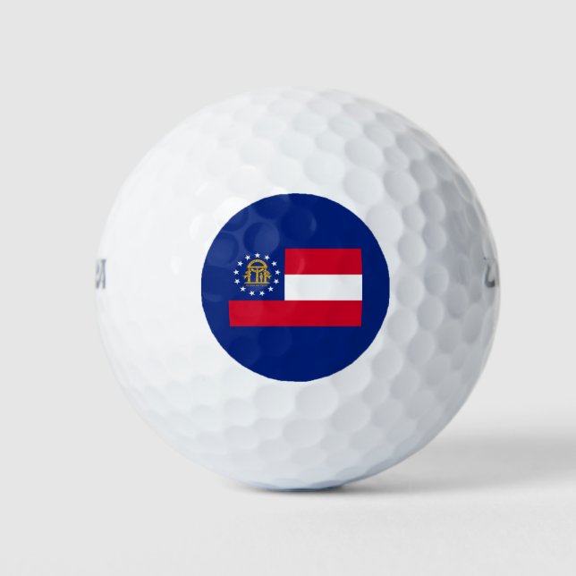 Georgia State Flag Design Golf Balls (Front)