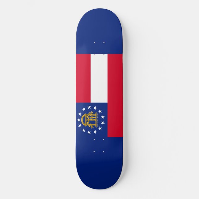 Georgia State Flag Design Skateboard (Front)