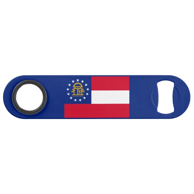 Georgia State Flag Design Speed Bottle Opener (Front (Horizontal))