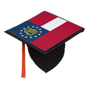 Georgia State Flag Graduation Cap Topper