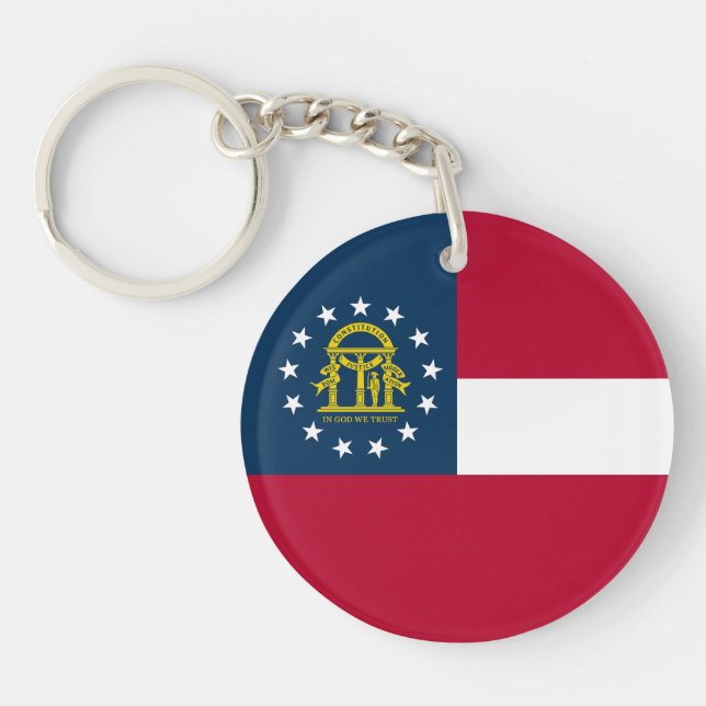 Georgia State Flag Keychain (Front)