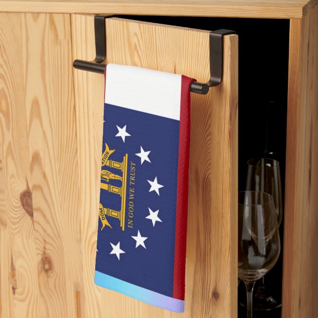 Georgia State Flag Kitchen Towel (Thirds Fold)