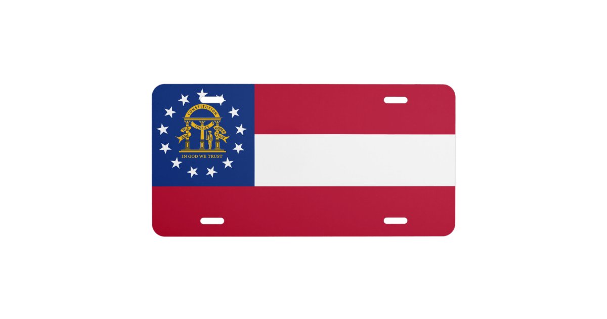 State Flag License Plate Zazzle