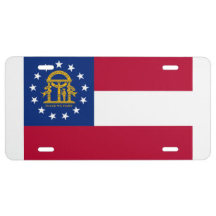 Georgia State flag License Plate