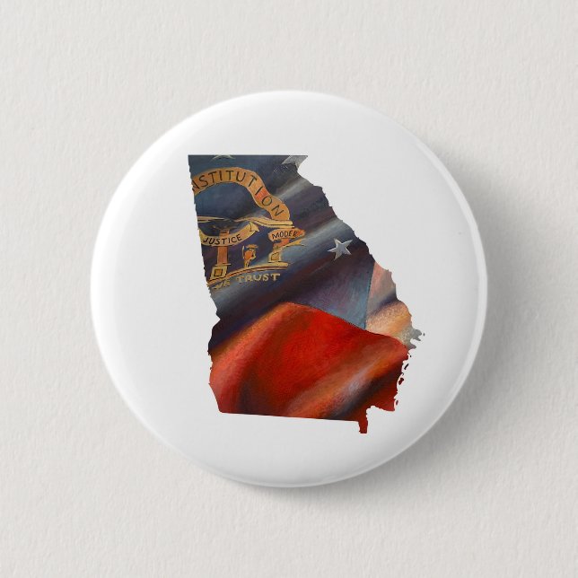Georgia State Flag Painting Button (Front)
