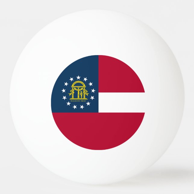 Georgia State Flag Ping Pong Ball (Back)