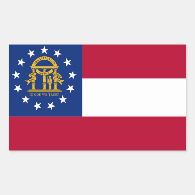 Georgia State flag Sticker (Front)