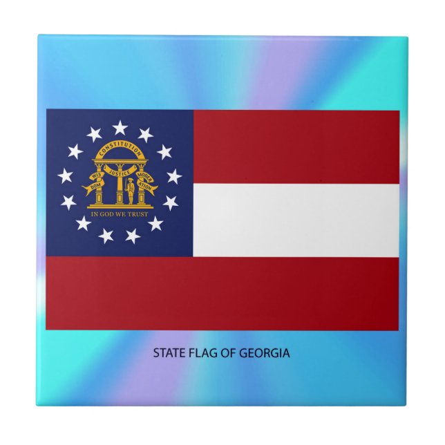 Georgia State Flag Tile (Front)