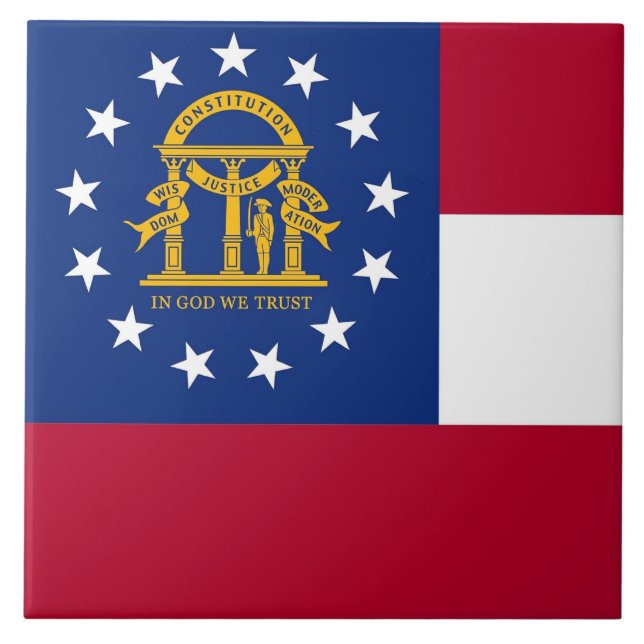 Georgia State Flag Tile (Front)