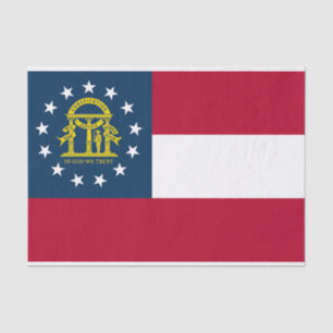 Georgia State Flag Tissue Paper