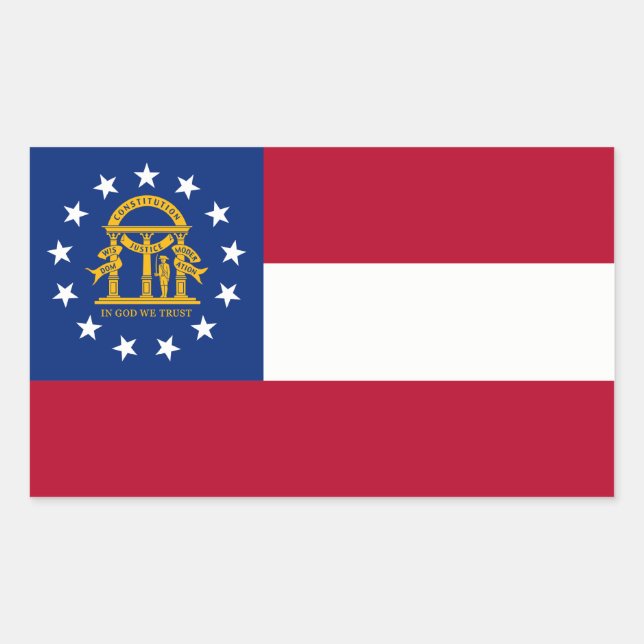 Georgia State Flag, United States Sticker (Front)