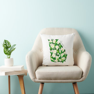 Georgia State Flower Throw Pillow