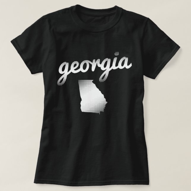 Georgia state in white T-Shirt (Design Front)