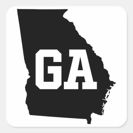 Georgia State Map Ga Abbreviation Stickers Zazzle Ca