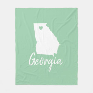 Georgia state map love customize colours fleece blanket