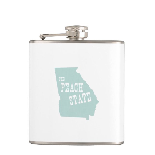 Georgia State Motto Slogan Hip Flask (Front)