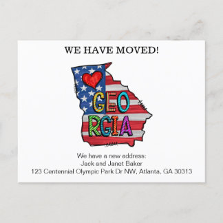 Georgia State Moving Announcement Cards