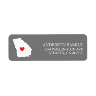 GEORGIA State   Moving Return Address Label