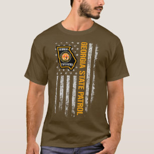 Georgia State Patrol American Flag  T-Shirt