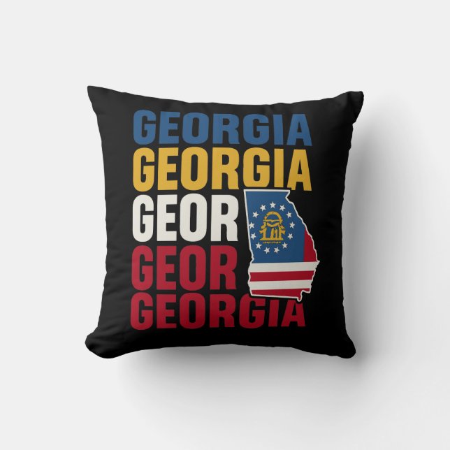 Georgia state throw pillow (Front)