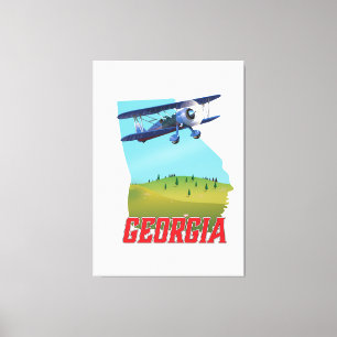 Georgia State USA Travel poster, Canvas Print