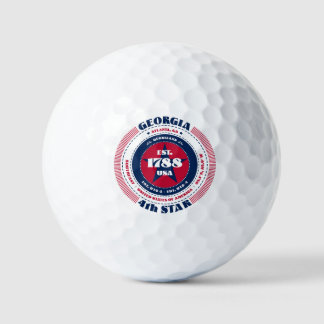 Georgia Statehood Patriotic Gift Golf Balls