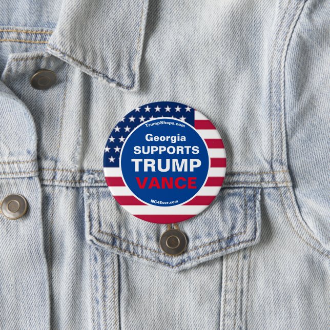 Georgia SUPPORTS TRUMP VANCE 3 Inch Round Button (In Situ)