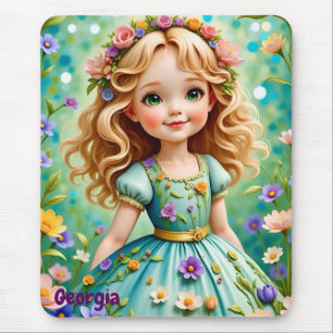 GEORGIA ~ SWEET GIRL ~ Vintage Dress ~ Mouse Pad