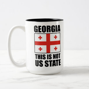Georgia this is not US state Two-Tone Coffee Mug