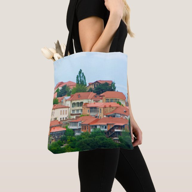 Georgia Town Landscape Tote Bag (Close Up)