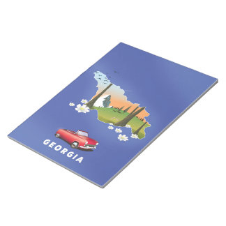 Georgia travel poster notepad