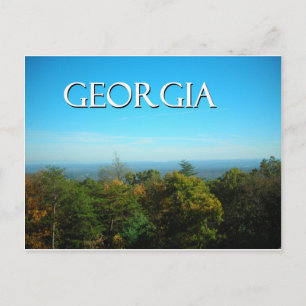 Georgia Trees and Hills View Postcard