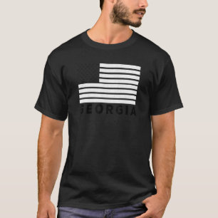 Georgia USA Flag Athens Red & Black Athens GA Amer T-Shirt