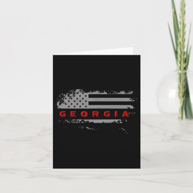 Georgia Usa Flag  Card (Front)