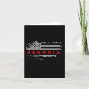Georgia Usa Flag  Card