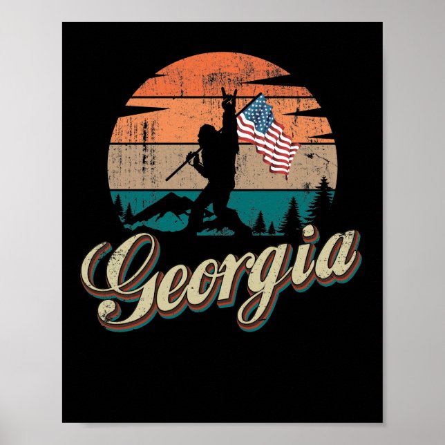 Georgia USA Flag Poster (Front)