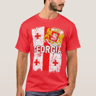 Georgia Vintage Flag Georgian Sakartvelo Flag T-Shirt