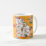 Georgia Vintage Map Coffee Mug<br><div class="desc">A fun vintage postcard map of Georgia repurposed on a mug.</div>