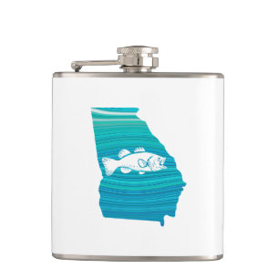 Georgia Wave Fishing Hip Flask