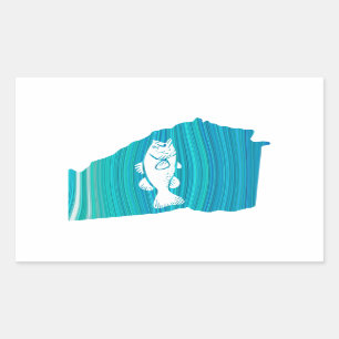Georgia Wave Fishing Sticker