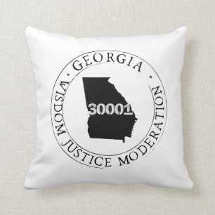 Georgia Zip Code Pillow with Motto