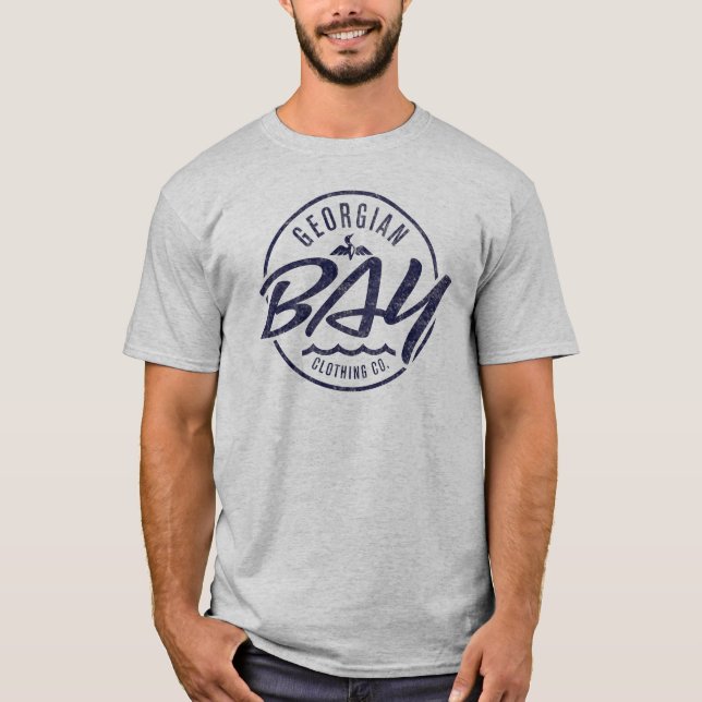 Georgian Bay Clothing Co. Mens Basic Grey Tee (Front)