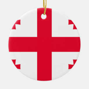 Georgian Flag Ceramic Ornament