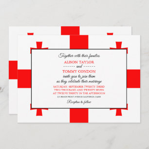 Georgian Flag, Flag of Georgia Wedding Invitation