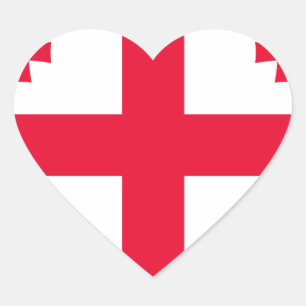 Georgian Flag Heart Sticker