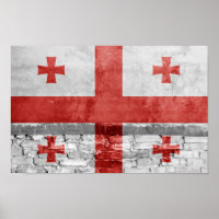 Georgian flag wall